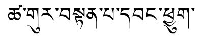 Tibetan script rendering of Tsakur Tempa Wangchhuk