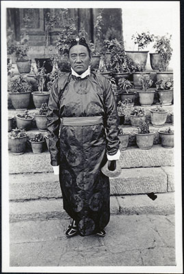 Tsarong in front of his house