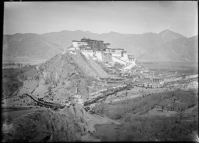 Potala Palace, Sho village and Pargo Kaling from distance during Sertreng ceremony