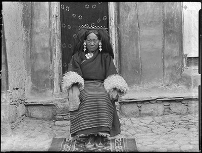 Lady with Lhasa-style head dress