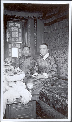 Rai Sahib Bo Tsering and Reginald Fox at a reception