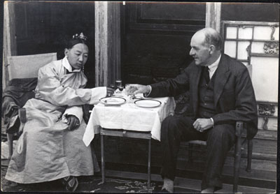 Lonchen Langdun and Basil Gould at Dekyi Lingka