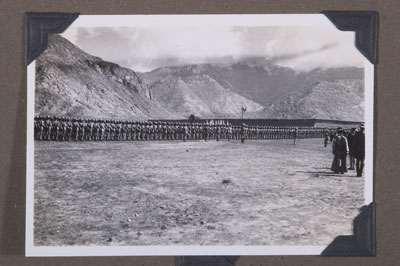 Tibetan troops at military review