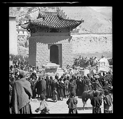 Rehearsal of procession  below Potala