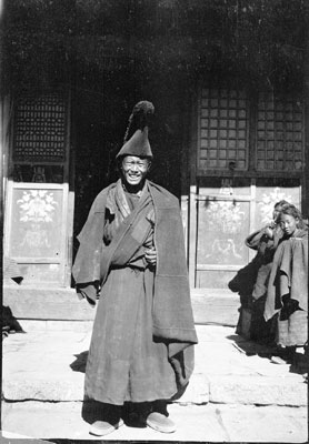 Monk outside Chinese Temple, Gyantse