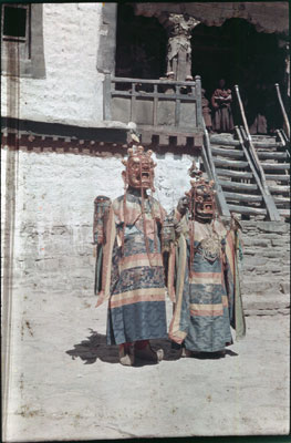Masked dancers at Palkhor Chode monastery in Gyantse