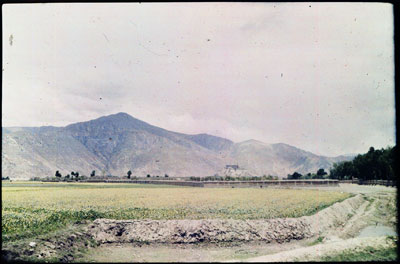 Potala from the east with irrigation canal
