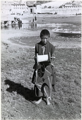 Tibetan boy with kite
