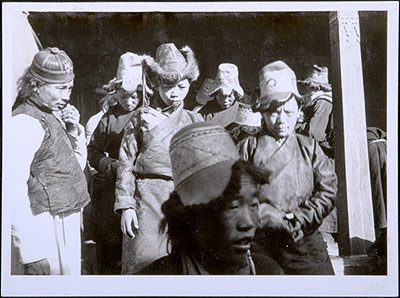 Children at the children's party at Dekyi Linka,1940