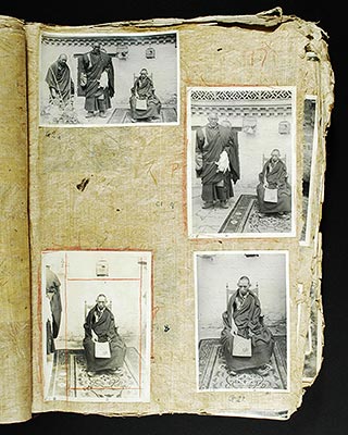 Regent sitting. Monks just showing [this caption does not relate to the image that appears with this reference in the album]