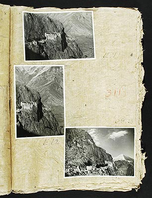 Monastery above Sera (sideways) and hill behind