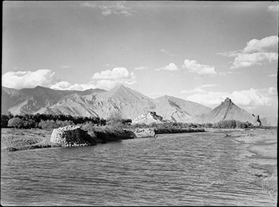 Potala and Chakpori from Kyichu River