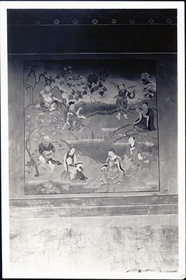 Painting in Norbu Lingka stables
