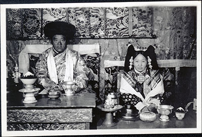 Tsarong and Pema Dolkar at home at New Year