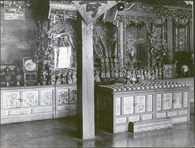 Shrine room in Tsarong's house, Lhasa