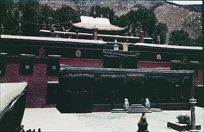 Courtyard of Nechung Temple