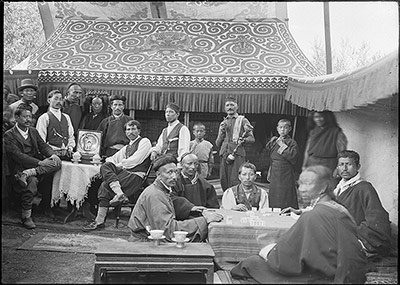Nepalese party picnicking near Lhasa