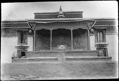 Dalai Lama's dais outside the Jokhang in Lhasa