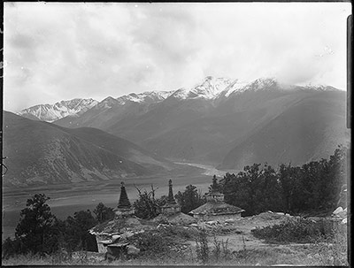 View from Kyichu towards Reting Monastery