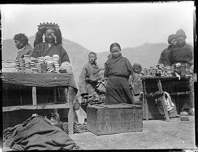 Restaurant booths at Gun and Arrow competition, Lhasa
