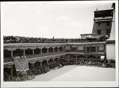 Eastern courtyard of the Potala during Gutor