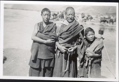 Monks at river crossing