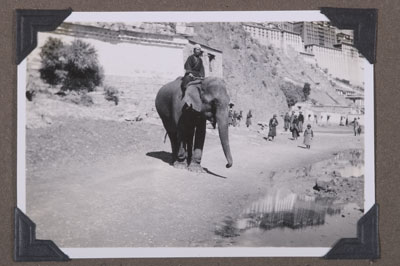 13th Dalai Lama's elephant outside Potala