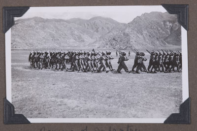 Infantry parade at military review