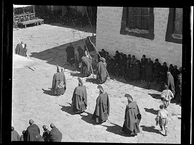 Arrival of the Shengo for the Monlam Torgya ceremony