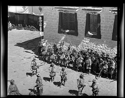 Zimchongpa infantry performing, Monlam Torgyap