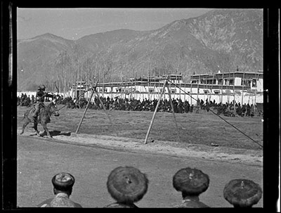Archer on horseback at the Dzonggyap Shambe