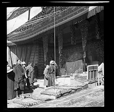 The interior of the Peacock Tent at Doguthang