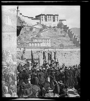 Rehearsal of procession  below Potala