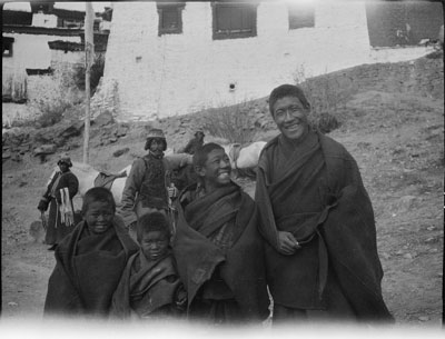 Monks at Cholung Ritro, near Gyantse