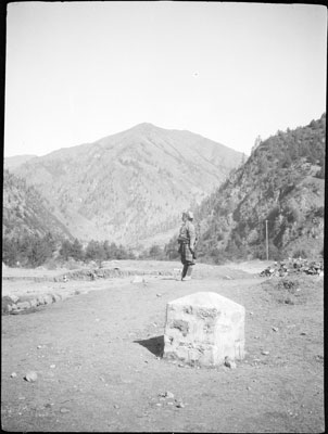 Man looking out over Yatung valley