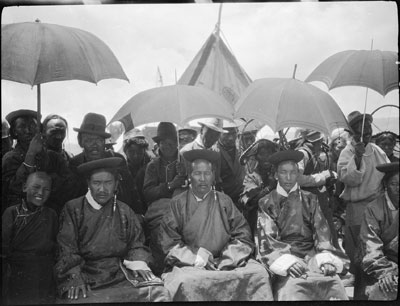 Officials at Gyantse Gun and Arrow competition