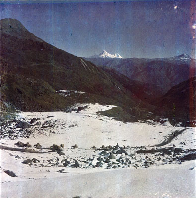 Natu La summit looking towards Chomolhari