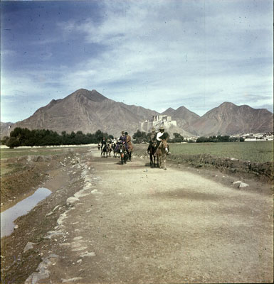 Distant view of Shigatse Dzong