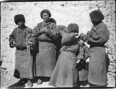 Khampa nuns wearing distinctive wigs