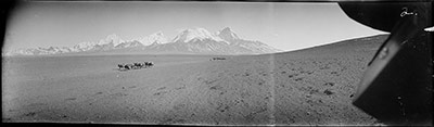 Panorama with Chomolhari in distance
