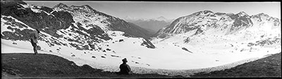 Summit of Natu La with Chomolhari in distance