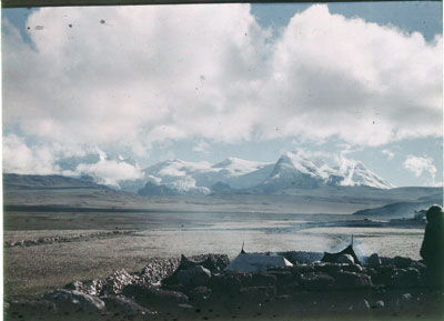 Lake Rham Tso looking towards Chomolhari