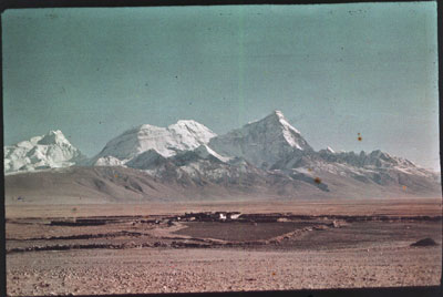 Tuna plain with Chomolhari range in background