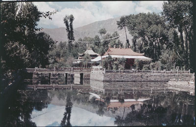 Two pavilions at Norbu Lingka in Lhasa