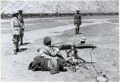 Soldiers demonstrating military drill