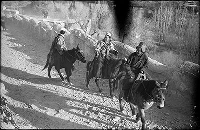 Officials riding up to Potala at New Year