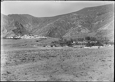 Drepung Monastery and Nechung Oracle Temple (right)