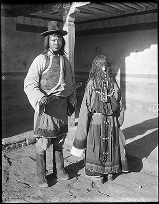 Herdsman from northern Tibet and his wife