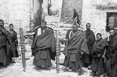 Neame Attendants on Shengos of Drepung Neame Attendants on Shengos of Drepung