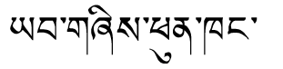 Tibetan script rendering of Gonpo Tsering Phunkhang